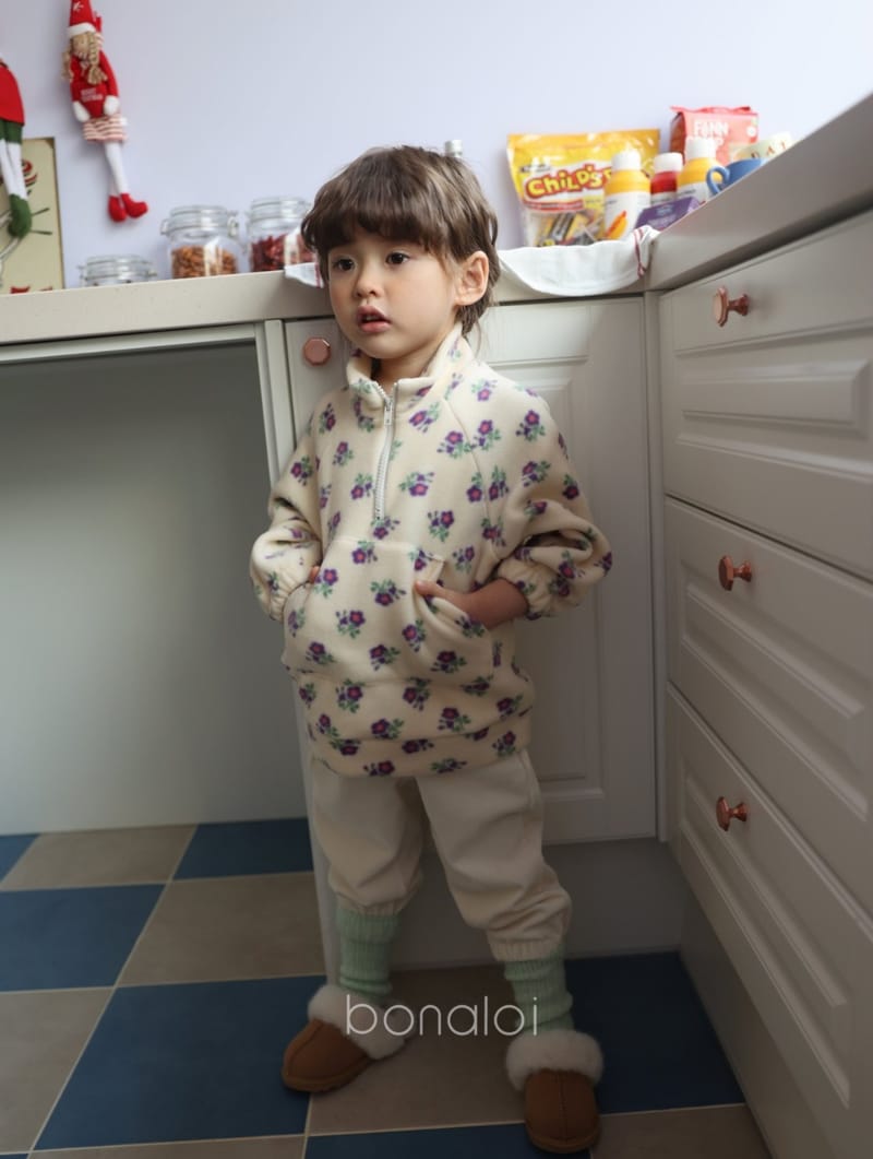 BONALOI - Korean Children Fashion - #Kfashion4kids - Flower Fleece Anorak - 4