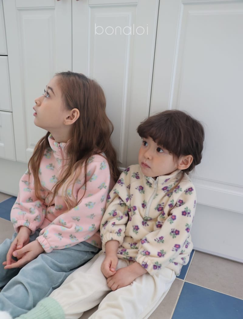 BONALOI - Korean Children Fashion - #Kfashion4kids - Flower Fleece Anorak - 5