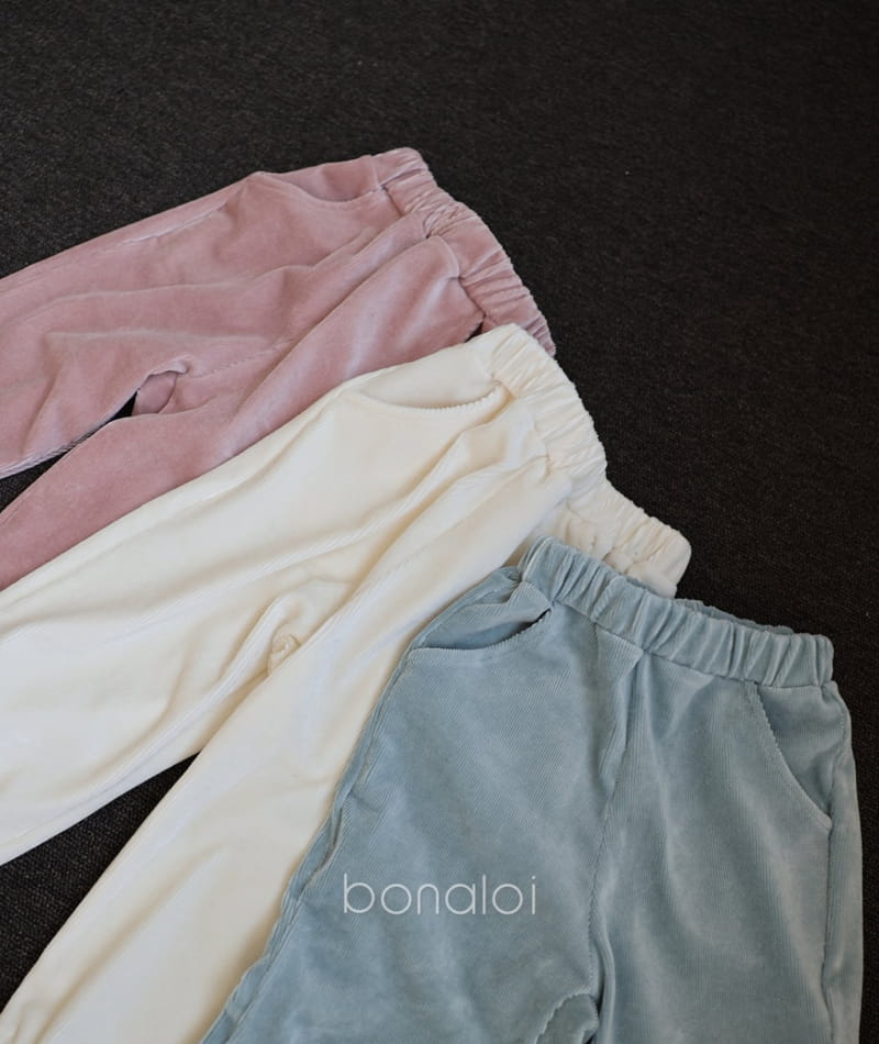 BONALOI - Korean Children Fashion - #Kfashion4kids - Rib Velvet Jogger Pants - 3