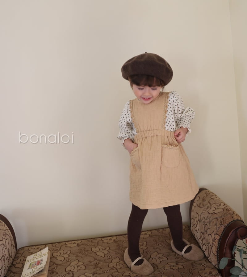 BONALOI - Korean Children Fashion - #Kfashion4kids - Waffle Fleece Flower Tee - 5