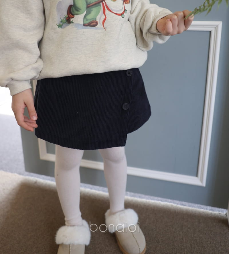 BONALOI - Korean Children Fashion - #Kfashion4kids - Rib Span Fleeece Wrap Skirt Pants - 10