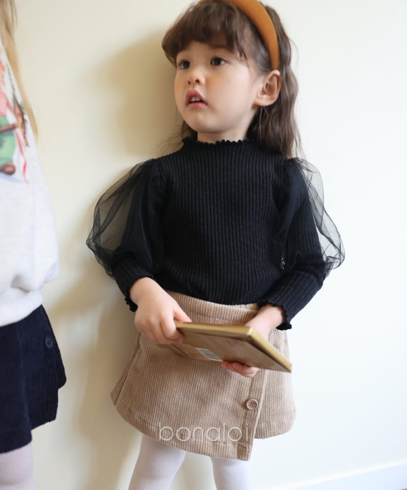 BONALOI - Korean Children Fashion - #Kfashion4kids - Rib Span Fleeece Wrap Skirt Pants - 4