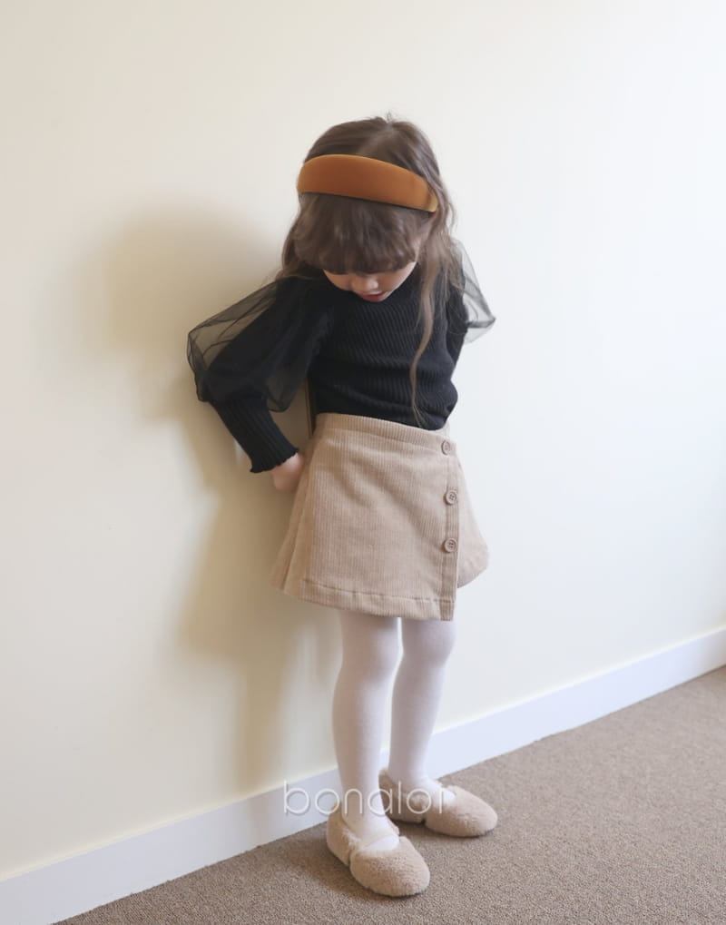 BONALOI - Korean Children Fashion - #Kfashion4kids - Rib Span Fleeece Wrap Skirt Pants - 5