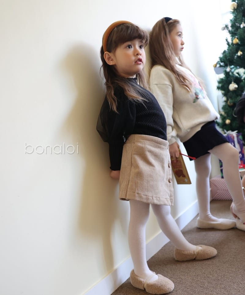 BONALOI - Korean Children Fashion - #Kfashion4kids - Rib Span Fleeece Wrap Skirt Pants - 6