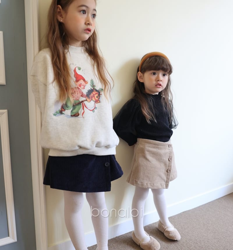 BONALOI - Korean Children Fashion - #Kfashion4kids - Rib Span Fleeece Wrap Skirt Pants - 9