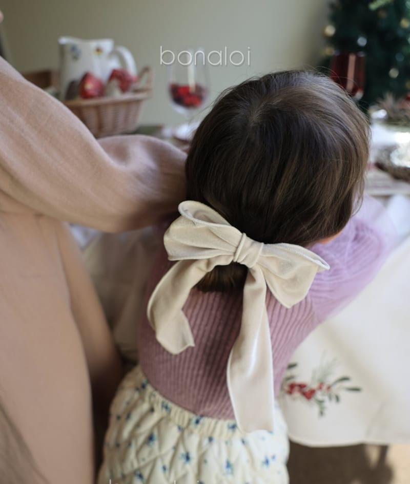 BONALOI - Korean Children Fashion - #Kfashion4kids - Veloure Tail Hair Pin  - 4