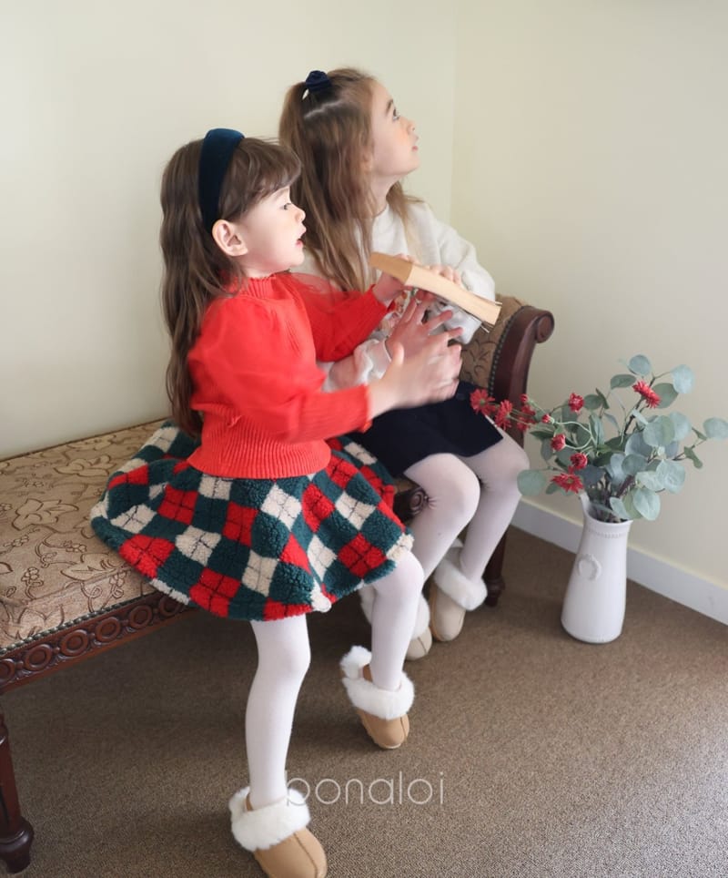 BONALOI - Korean Children Fashion - #Kfashion4kids - Tong Tong Check Skirt - 11