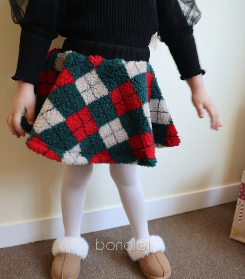 BONALOI - Korean Children Fashion - #Kfashion4kids - Tong Tong Check Skirt - 6
