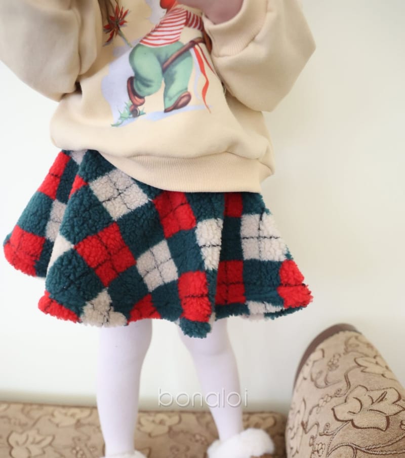 BONALOI - Korean Children Fashion - #Kfashion4kids - Tong Tong Check Skirt - 9
