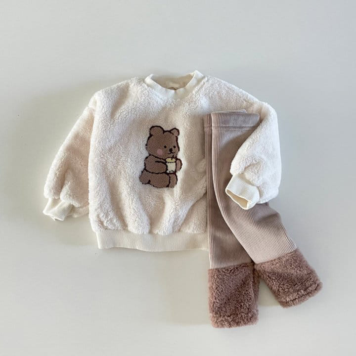 BONITO - Korean Children Fashion - #Kfashion4kids - Boodle Bear Sweatshirt Leggings Set