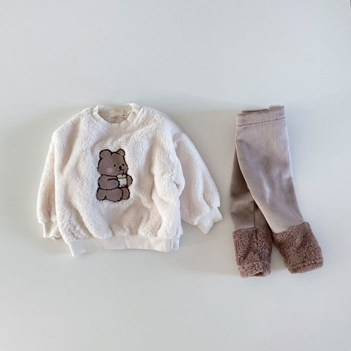 BONITO - Korean Children Fashion - #Kfashion4kids - Boodle Bear Sweatshirt Leggings Set - 3