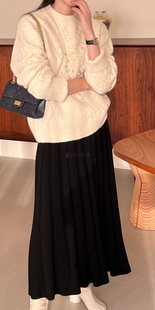 BOWEN - Korean Children Fashion - #Kfashion4kids - Alpaca Pearl Knit Tee - 9