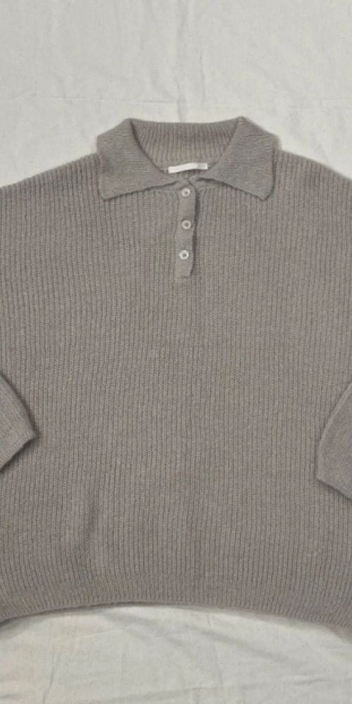 BUTTERING - Korean Children Fashion - #Kfashion4kids - Kid Collar Knit Tee - 2
