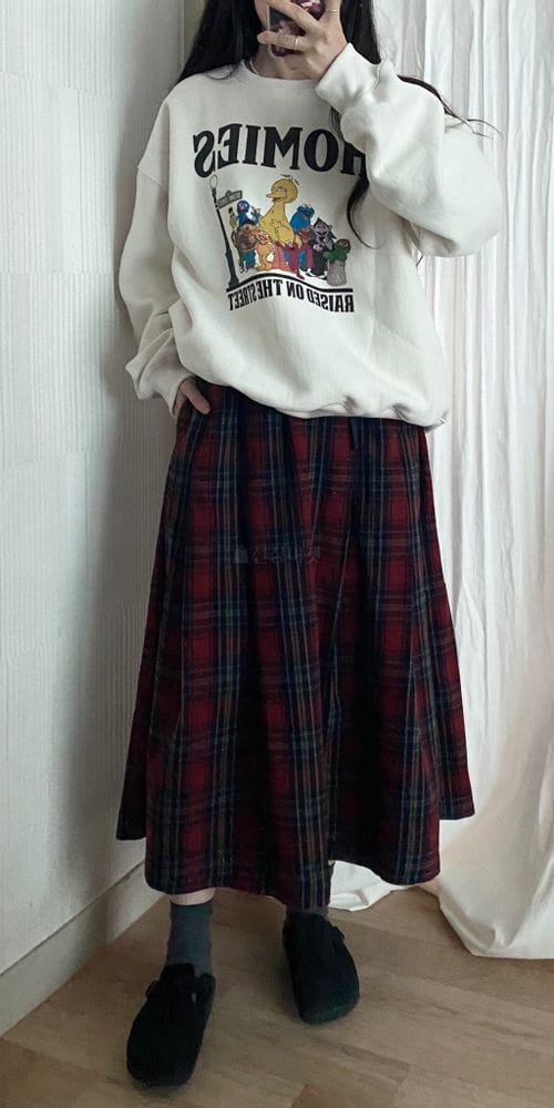 BUTTERING - Korean Children Fashion - #Kfashion4kids - Winter Check Skirt