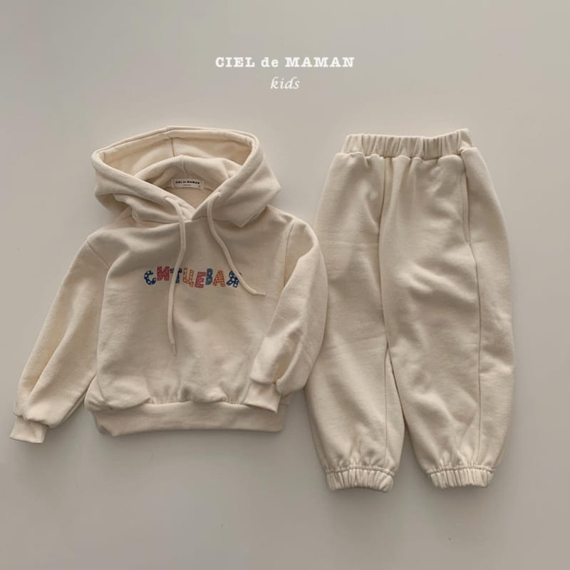 CIEL DE MAMAN - Korean Children Fashion - #Kfashion4kids - Fleece Hoody Top Bottom Set