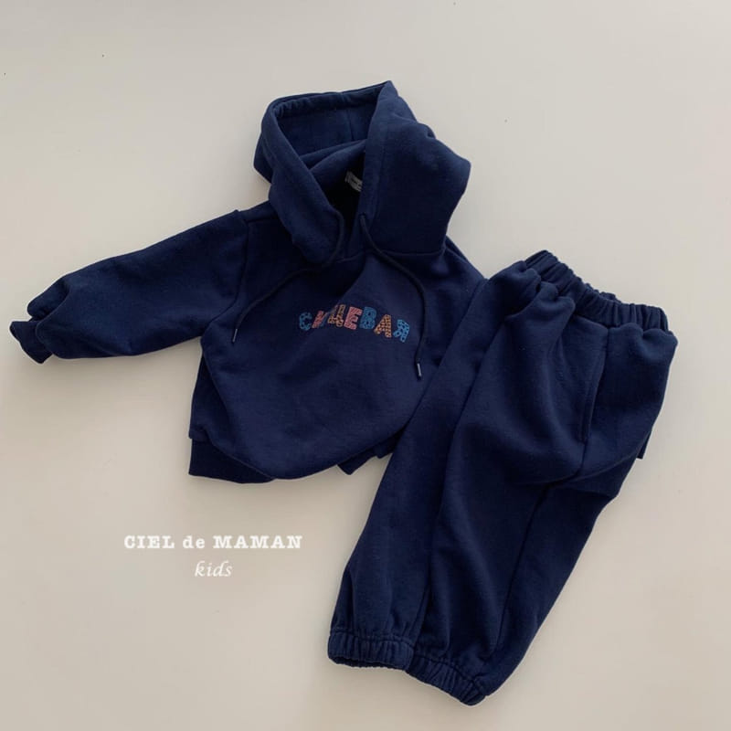 CIEL DE MAMAN - Korean Children Fashion - #Kfashion4kids - Fleece Hoody Top Bottom Set - 4