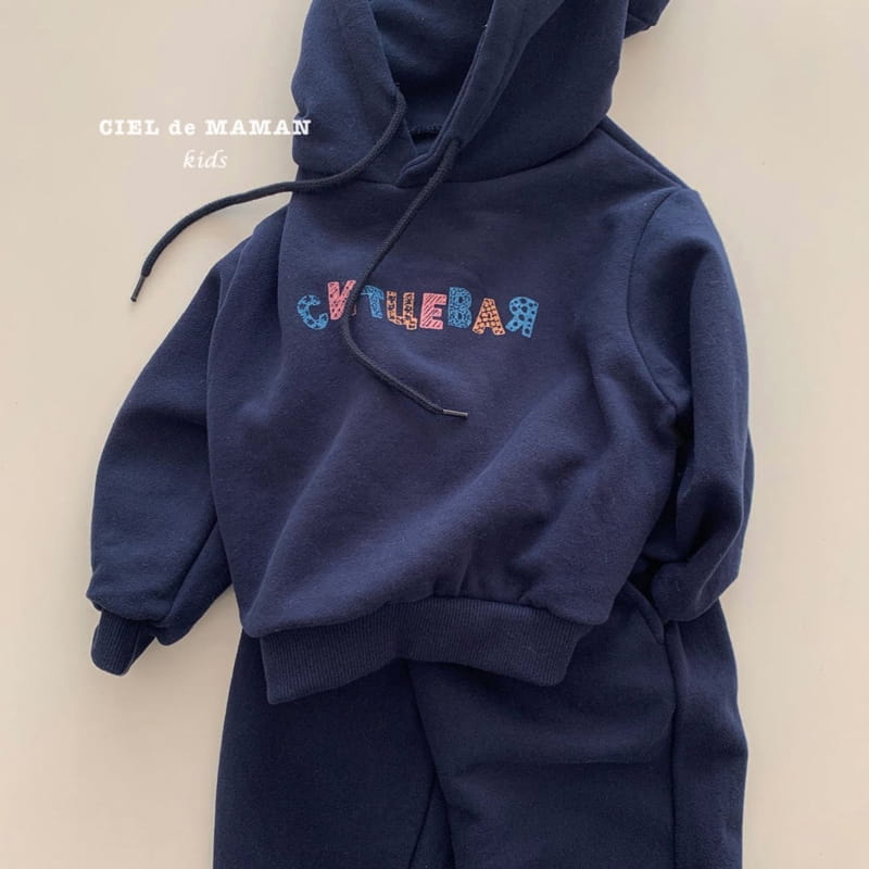 CIEL DE MAMAN - Korean Children Fashion - #Kfashion4kids - Fleece Hoody Top Bottom Set - 6