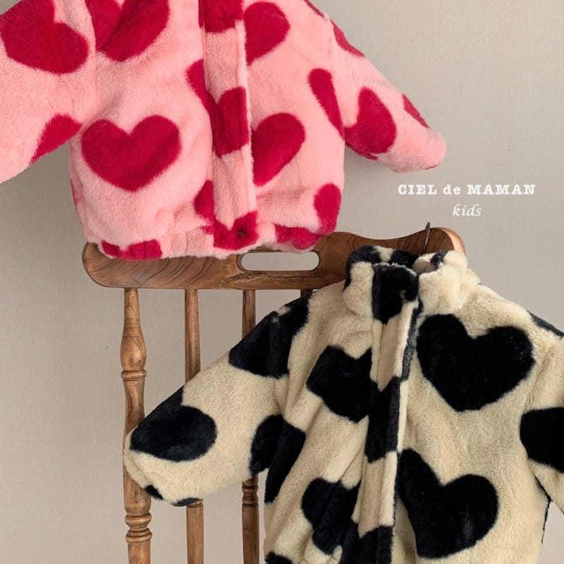 CIEL DE MAMAN - Korean Children Fashion - #Kfashion4kids - Love Love Fluffy Jacket - 11