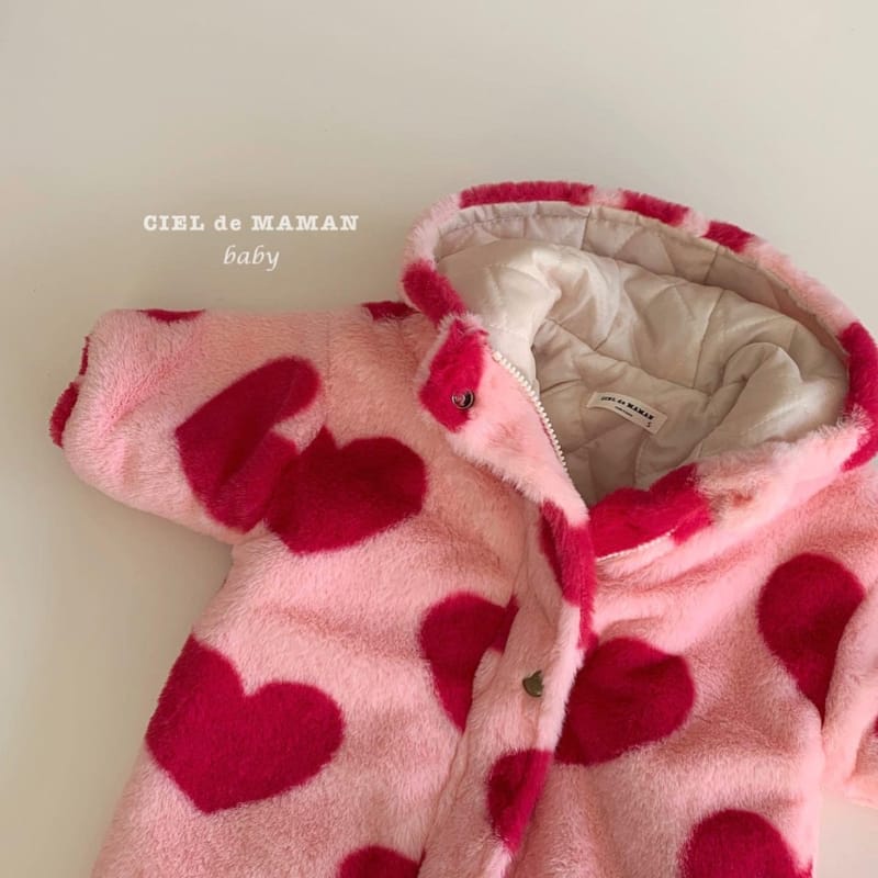 CIEL DE MAMAN - Korean Children Fashion - #Kfashion4kids - Love Love Fluffy Jacket - 5