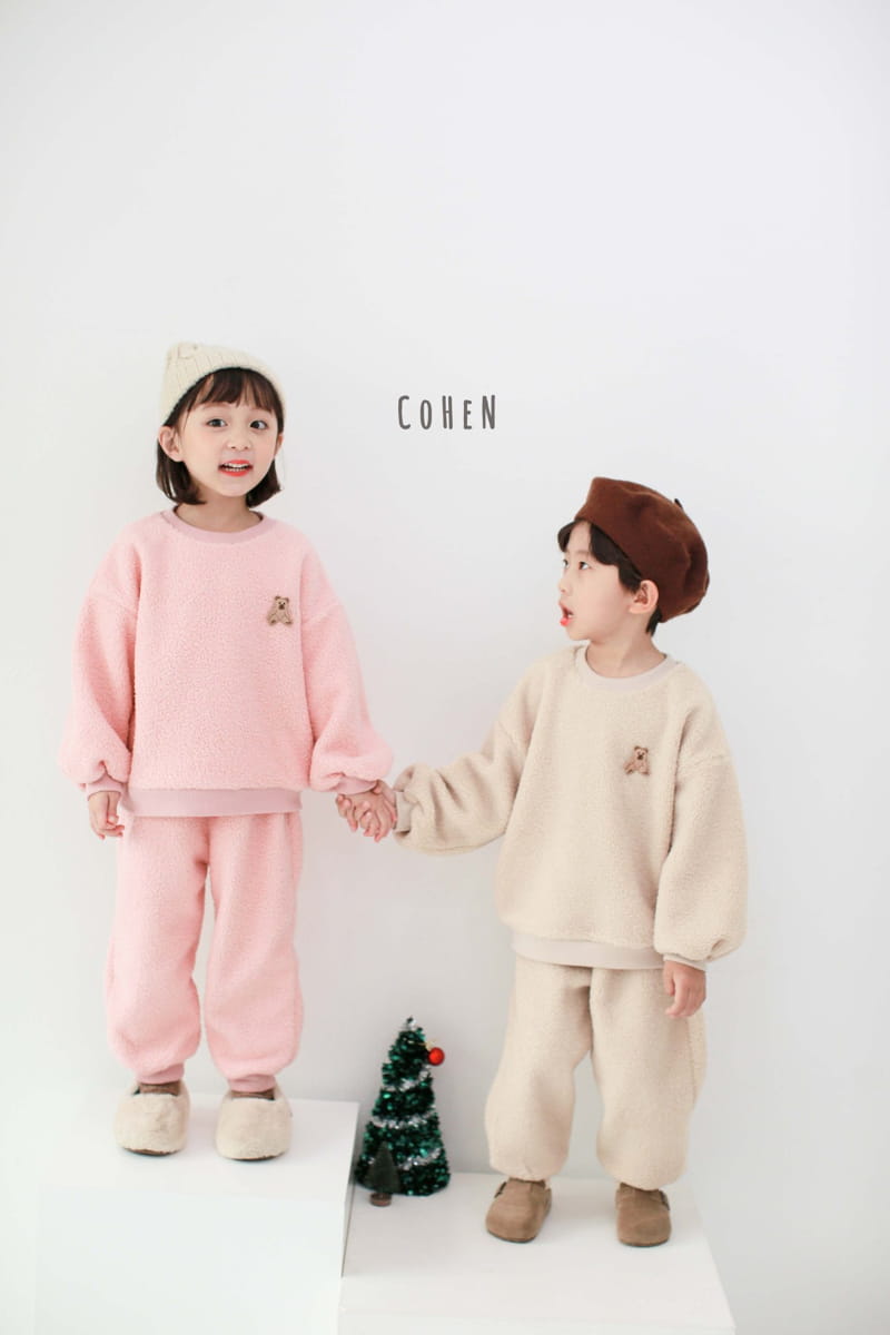 COHEN - Korean Children Fashion - #Kfashion4kids - Bear Top Bottom Set - 2