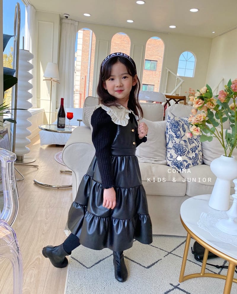 COMMA - Korean Children Fashion - #Kfashion4kids - Leather One-piece