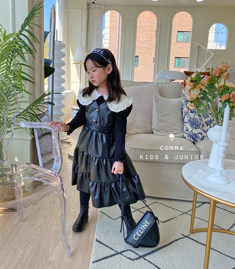 COMMA - Korean Children Fashion - #Kfashion4kids - Leather One-piece - 4