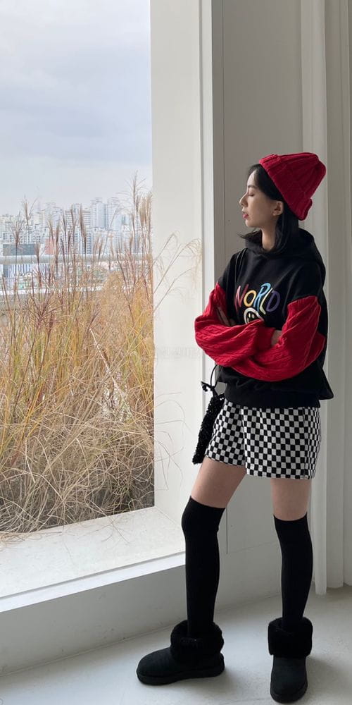 COVEN - Korean Children Fashion - #Kfashion4kids - Knit Sleeves Hoody