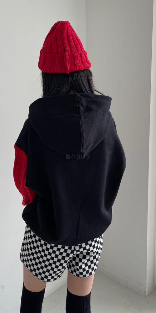 COVEN - Korean Children Fashion - #Kfashion4kids - Knit Sleeves Hoody - 3