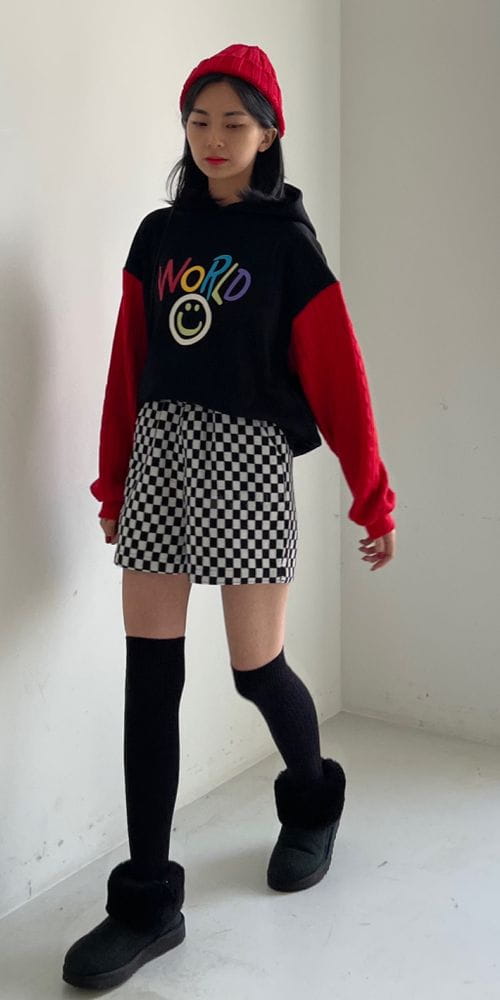 COVEN - Korean Children Fashion - #Kfashion4kids - Knit Sleeves Hoody - 4