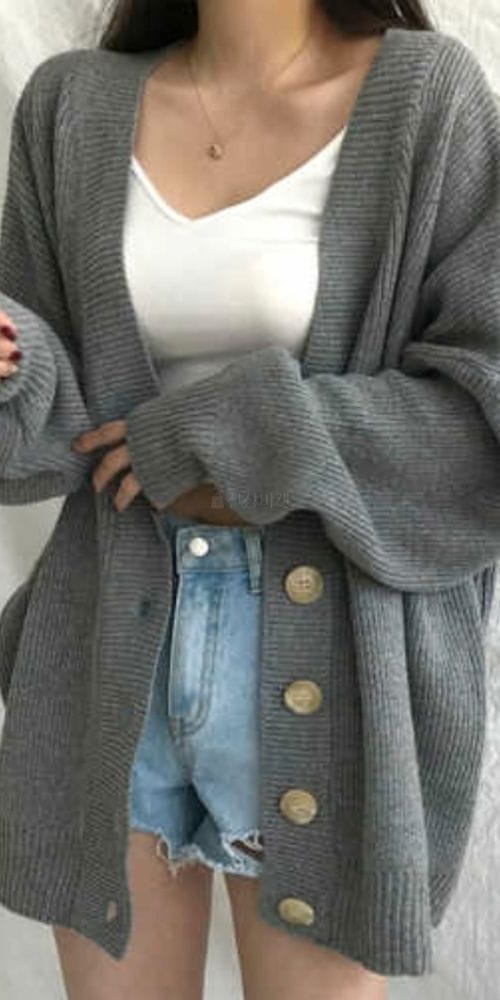 CREPAS - Korean Children Fashion - #Kfashion4kids - Lamp Wide V Cardigan - 2