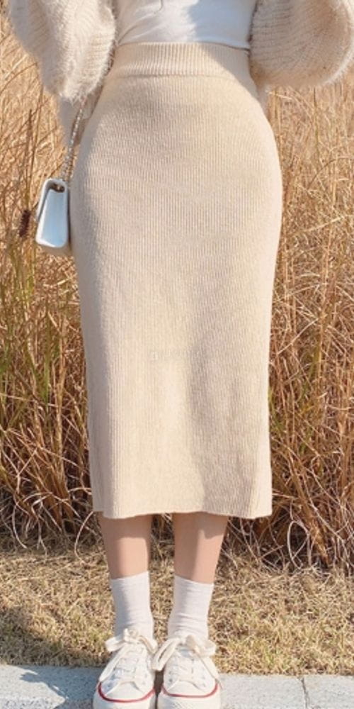 CREPAS - Korean Children Fashion - #Kfashion4kids - Back Slit Long Skirt
