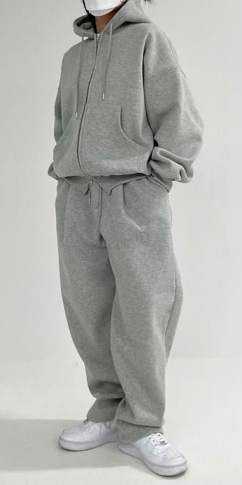 DAN - Korean Children Fashion - #Kfashion4kids - Half Crop Zipper Bottom Set