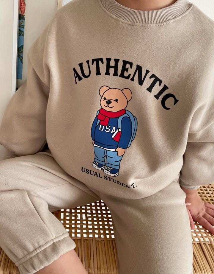 DSAINT - Korean Children Fashion - #Kfashion4kids - Bear Student Top Bottom Set - 11