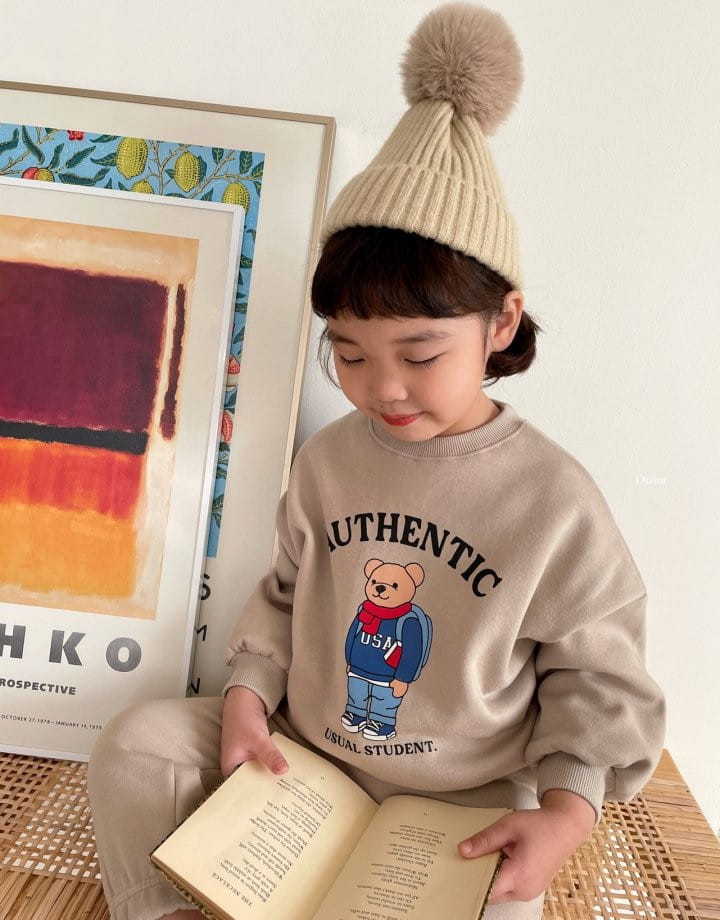 DSAINT - Korean Children Fashion - #Kfashion4kids - Bear Student Top Bottom Set - 12
