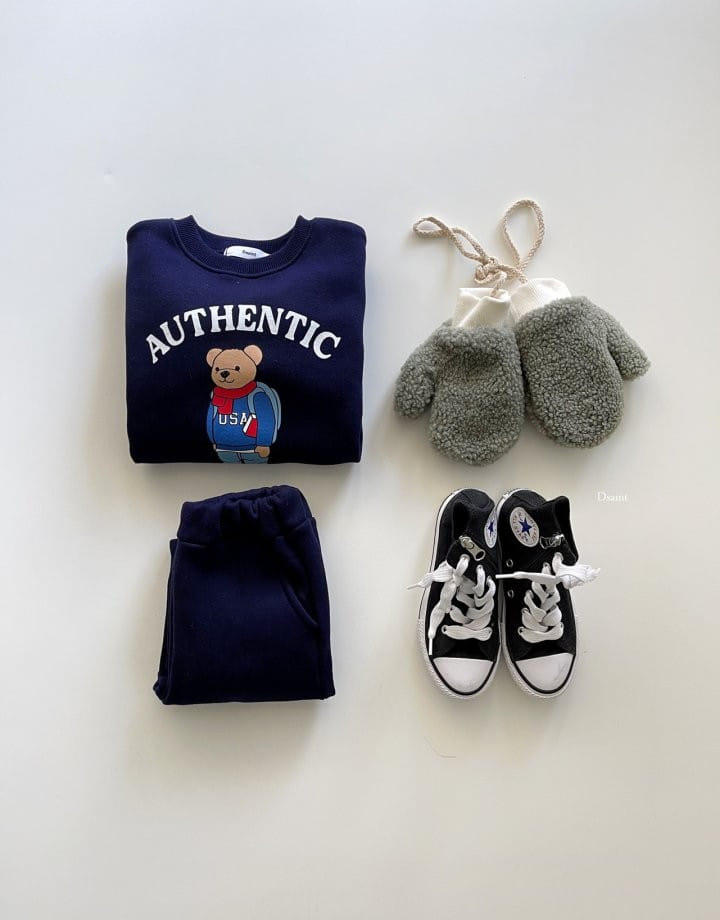 DSAINT - Korean Children Fashion - #Kfashion4kids - Bear Student Top Bottom Set - 3