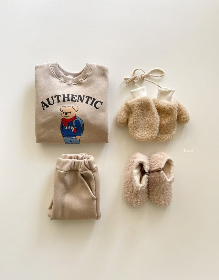 DSAINT - Korean Children Fashion - #Kfashion4kids - Bear Student Top Bottom Set - 4