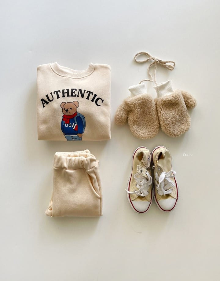 DSAINT - Korean Children Fashion - #Kfashion4kids - Bear Student Top Bottom Set - 5