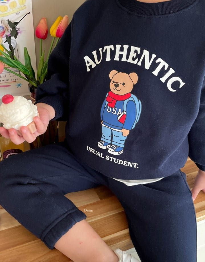 DSAINT - Korean Children Fashion - #Kfashion4kids - Bear Student Top Bottom Set - 6