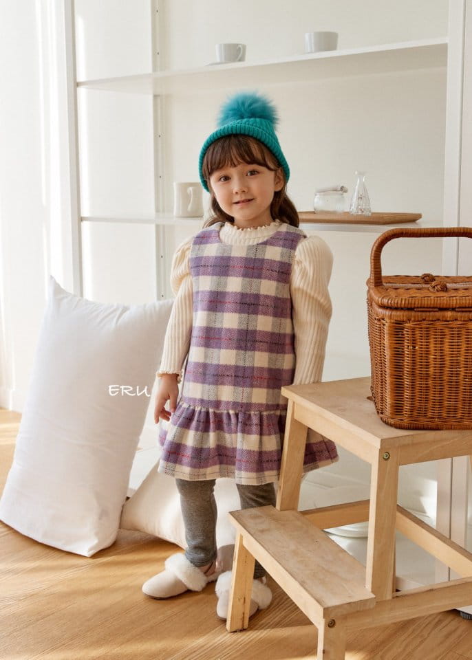 E.RU - Korean Children Fashion - #Kfashion4kids - Check Jumper Skirt