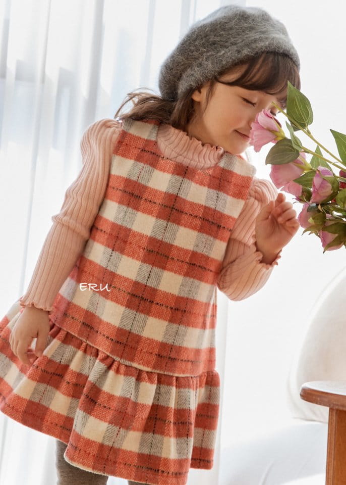 E.RU - Korean Children Fashion - #Kfashion4kids - Check Jumper Skirt - 2