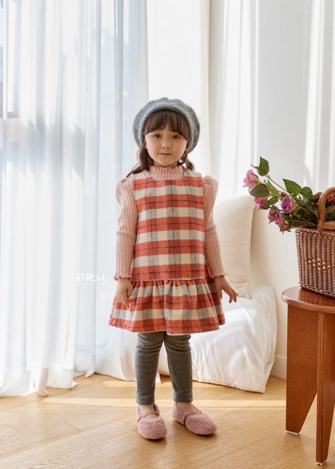 E.RU - Korean Children Fashion - #Kfashion4kids - Check Jumper Skirt - 3