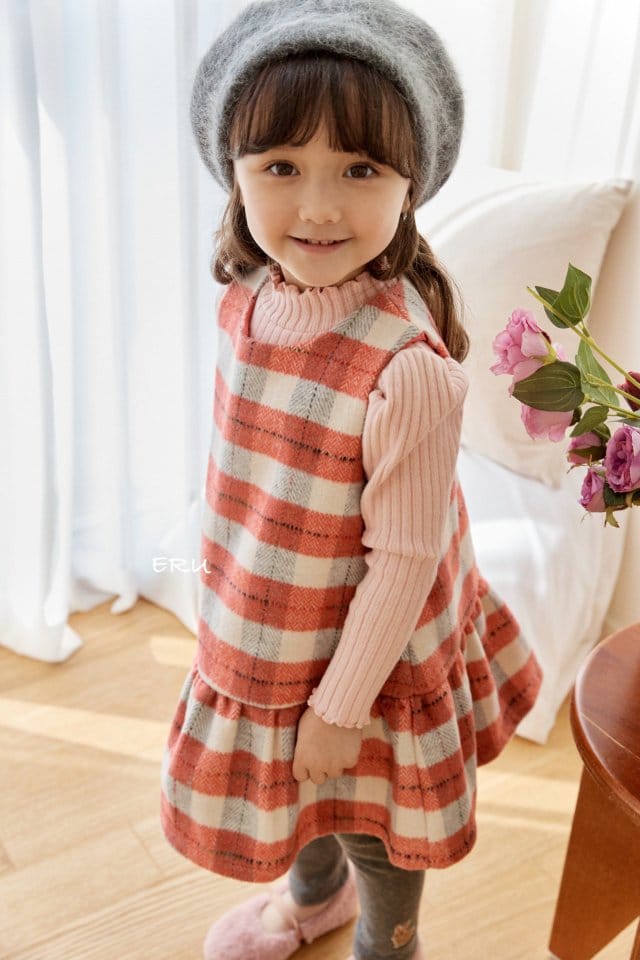 E.RU - Korean Children Fashion - #Kfashion4kids - Check Jumper Skirt - 4