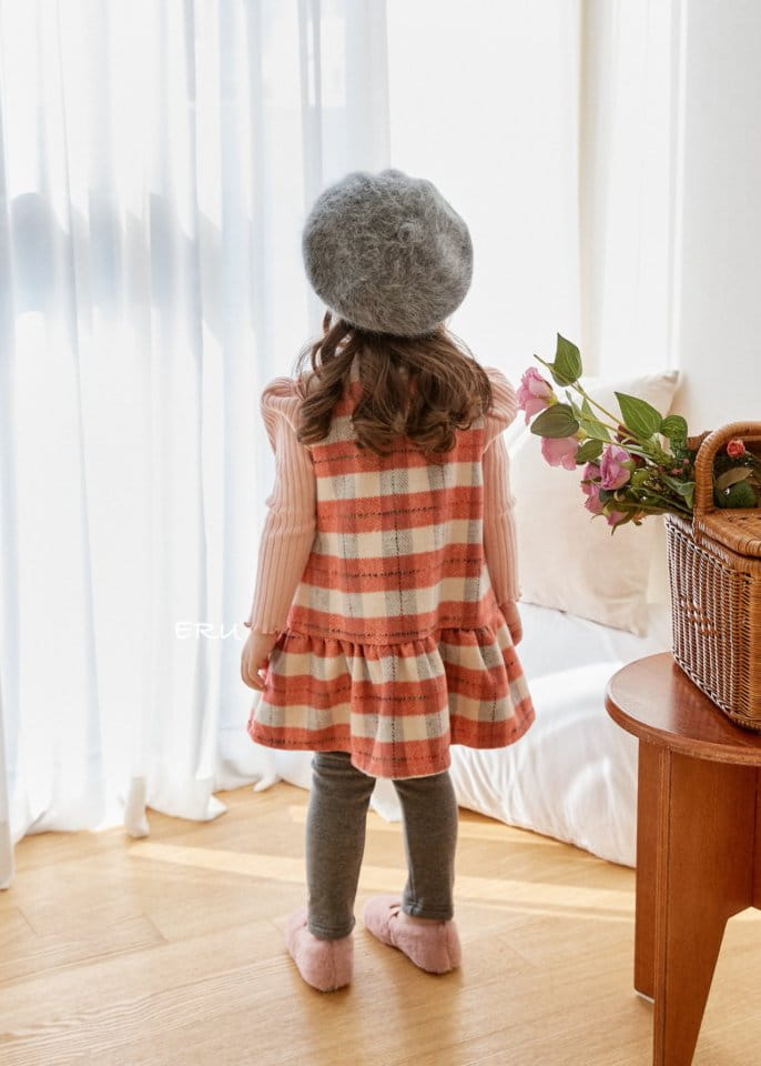 E.RU - Korean Children Fashion - #Kfashion4kids - Check Jumper Skirt - 6