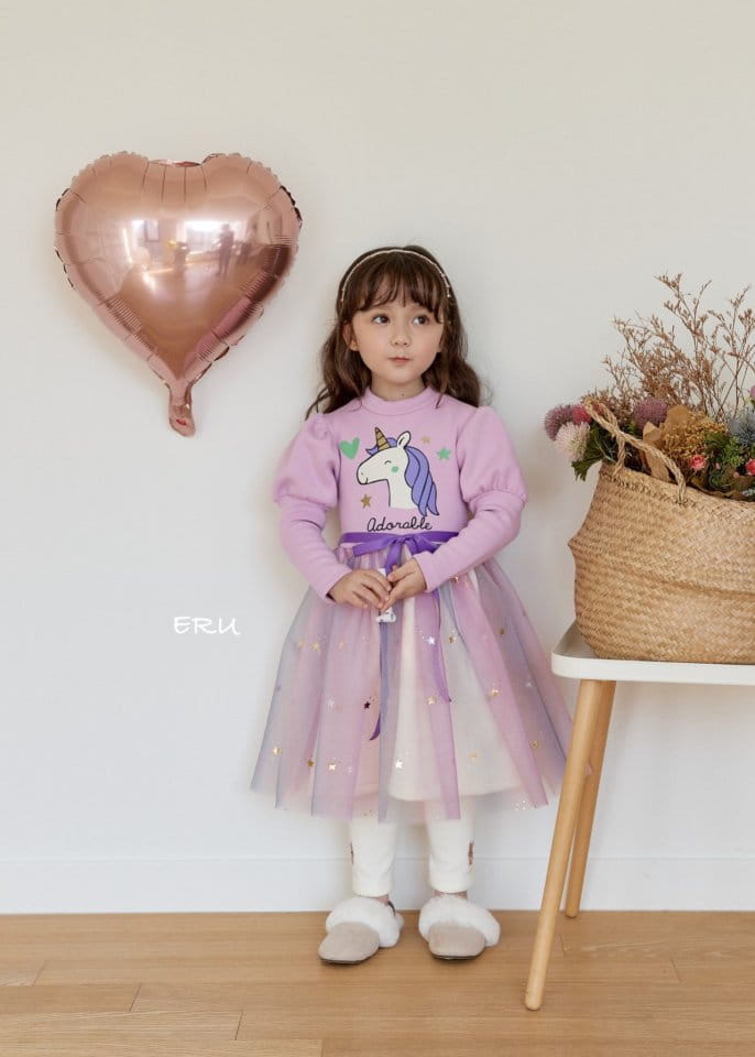 E.RU - Korean Children Fashion - #Kfashion4kids - Rainbow Unicorn One-piece