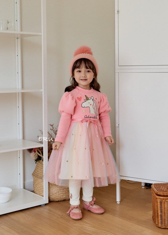 E.RU - Korean Children Fashion - #Kfashion4kids - Rainbow Unicorn One-piece - 3