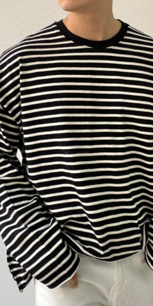 EARN - Korean Children Fashion - #Kfashion4kids - Deggi Stripes Over Tee - 2