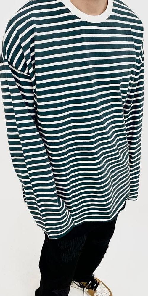EARN - Korean Children Fashion - #Kfashion4kids - Deggi Stripes Over Tee - 8