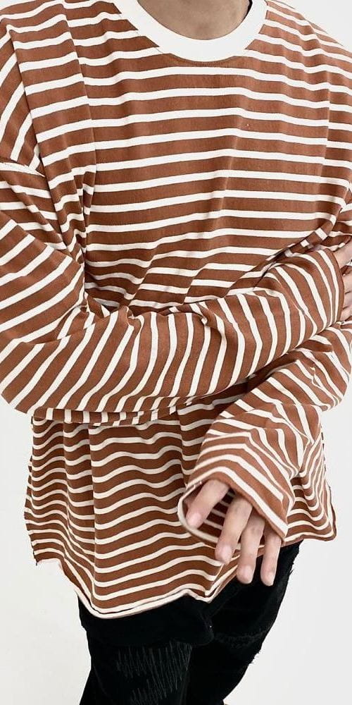 EARN - Korean Children Fashion - #Kfashion4kids - Deggi Stripes Over Tee - 9