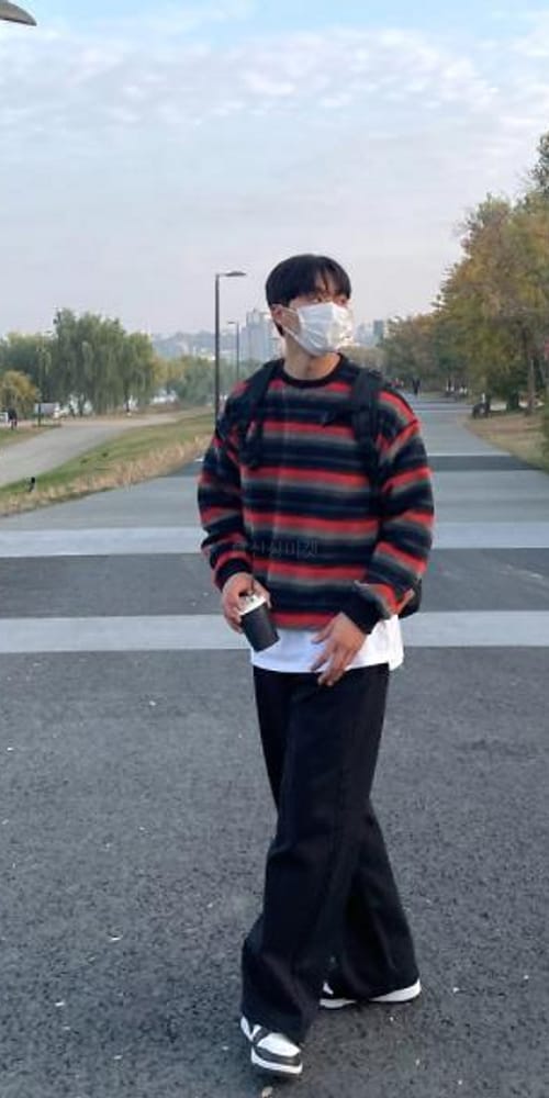 EARN - Korean Children Fashion - #Kfashion4kids - Stripes Knit Sweatshirt - 6