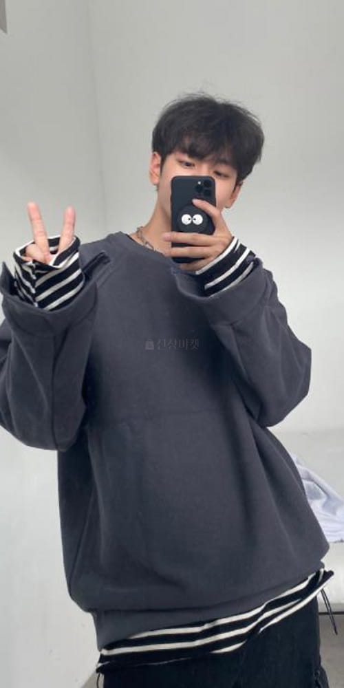 EARN - Korean Children Fashion - #Kfashion4kids - String Reversible Raglan Sweatshirt